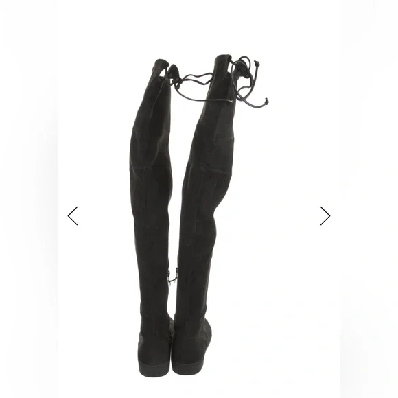 Stuart Weitzman Suede Over-The-Knee Lace-Up Boots 8 - Picture 4 of 5